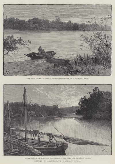 Schetsen in Amatongaland, Zuidoost-Afrika door Charles Auguste Loye